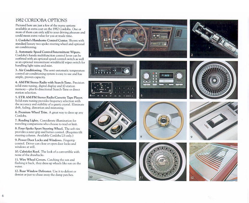 1982 Chrysler Cordoba Brochure Page 7